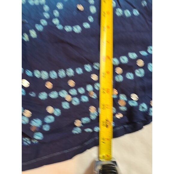 Handmade Blue boho midi skirt adjustable tie waist mirror sequins One Size New‎ - Picture 9 of 12